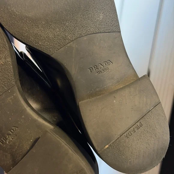 Prada Black Patent Leather women’s Loafers - Picture 6 of 14